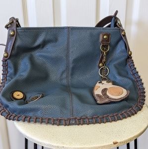 Blue Chala Hobo Handbag w/ Cat Coin Purse